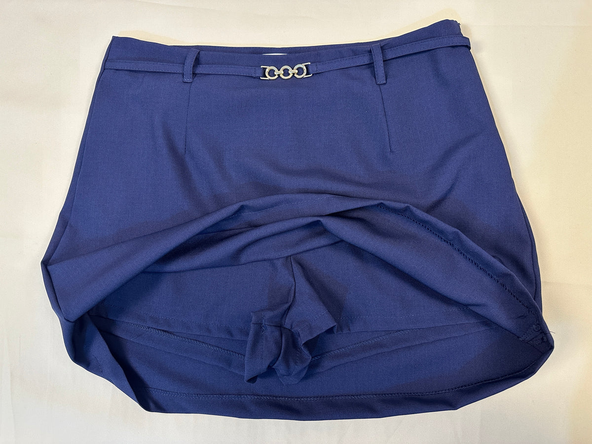 Short-Saia Alfaiataria c/ Cinto e Fivela Metal - Atacado