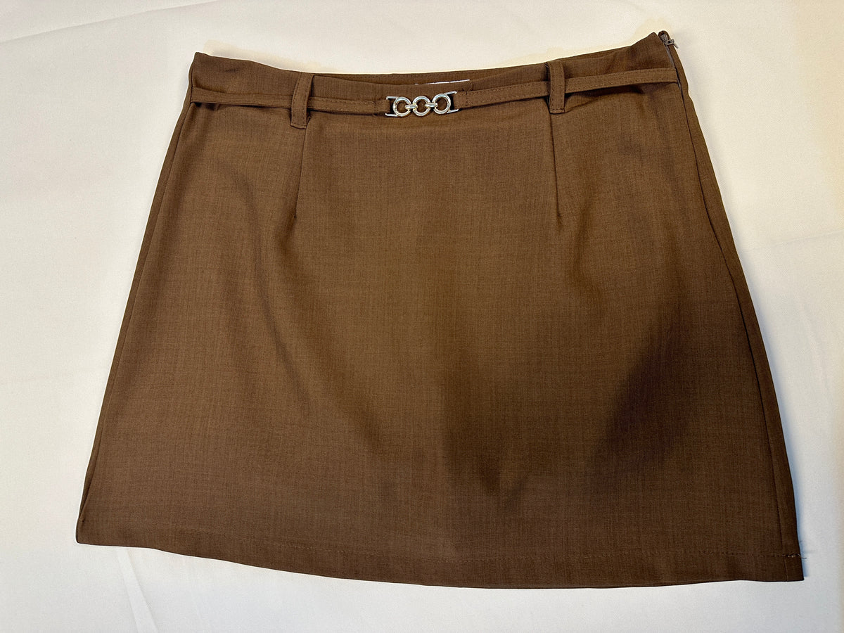 Short-Saia Alfaiataria c/ Cinto e Fivela Metal - Atacado