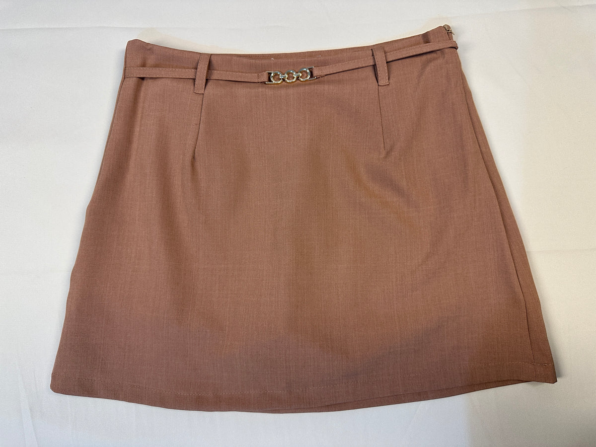 Short-Saia Alfaiataria c/ Cinto e Fivela Metal - Atacado