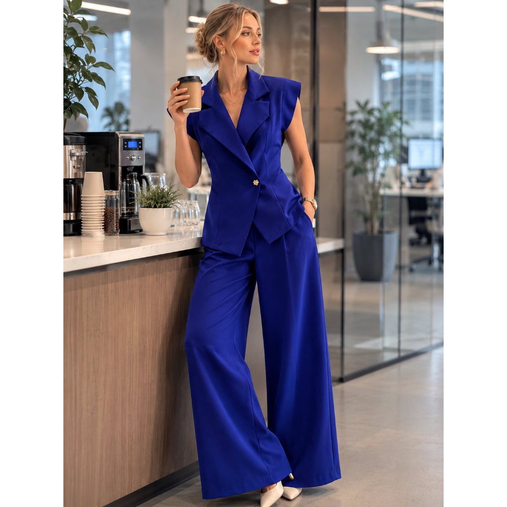 Conjunto Alfaiataria Colete e Pantalona - Elegância Executiva