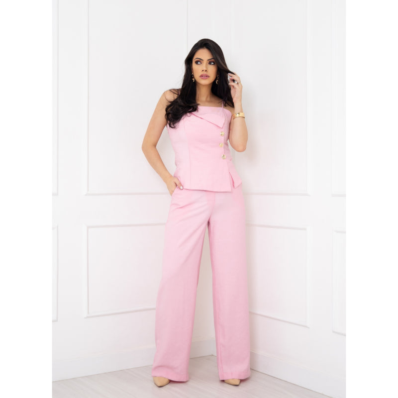 Conjunto Alfaiataria Pantalona e Regata - Elegância Premium