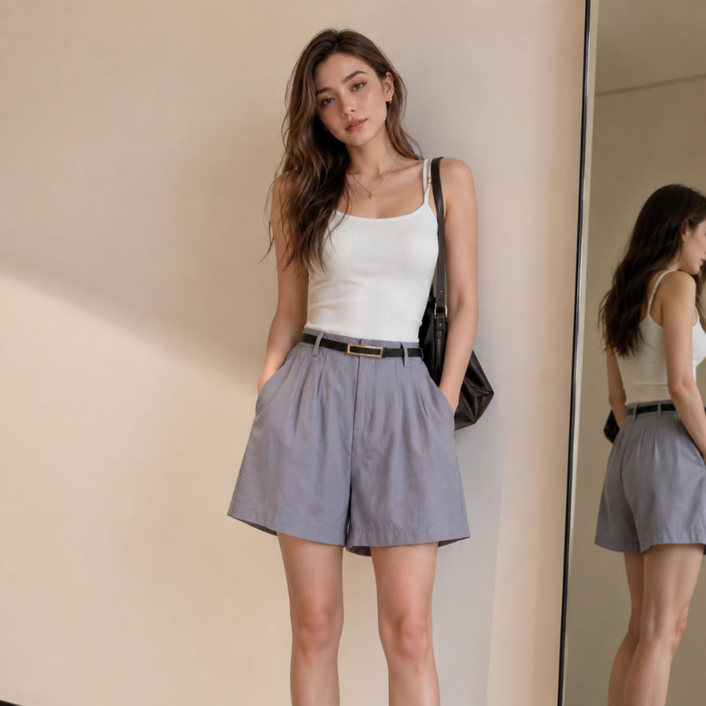 Shorts Alfaiataria com Cinto - Campeão de Vendas