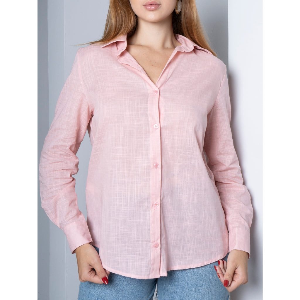 Camisa Feminina Aspecto Linho - Sucesso de Vendas