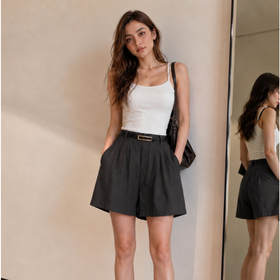 Shorts Alfaiataria com Cinto - Campeão de Vendas