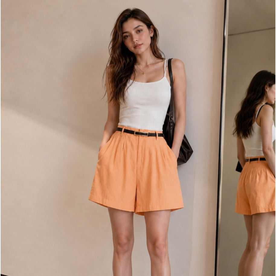 Shorts Alfaiataria com Cinto - Campeão de Vendas