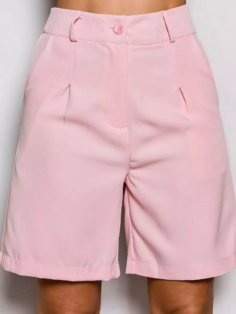 Bermuda Alfaiataria Cintura Alta c/ Bolsos - Atacado